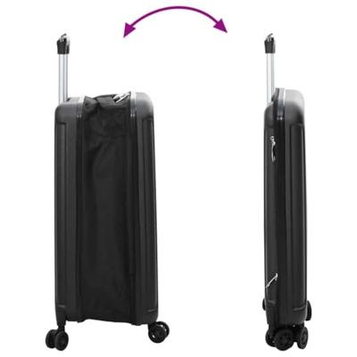 VidaXL Koffer met slot zwart 34 x 23 x 55.5 cm abs kunststof VidaXL Koffer met slot zwart 34 x 23 x 55.5 cm abs kunststof