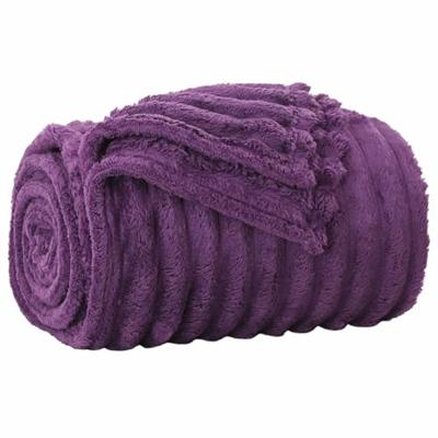 VidaXL Gooi deken paars 150 x 130 cm fleece VidaXL Gooi deken paars 150 x 130 cm fleece