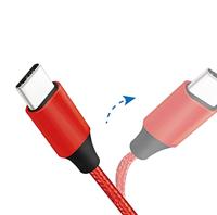 USB 2.0 aansluitkabel, USB (type C) naar USB (type C) rood, 1m - thumbnail
