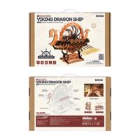 Robotime Houten Puzzel Dragon Viking Ship - thumbnail