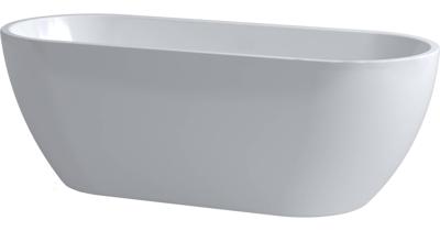 Ligbad Vrijstaand Clou InBe Ovaal 80x178x60cm Acryl Wit met Badwaste en Overloop