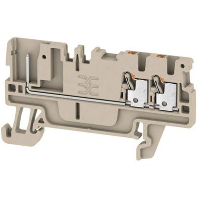 Weidmüller 2482180000 Doorgangsserieklem Push-In-klem, Steekaansluiting Donkerbeige 1 stuk(s) Piece