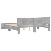 Bedframe met hoofdeinde betongrijs 160x200 cm - thumbnail