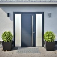 Plantenbakken 2 st 50x50x50 cm staal zwart - thumbnail