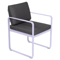 Fermob Bellevie dining armchair tuinstoel Marshmallow - Graphite - thumbnail