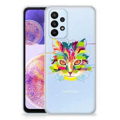 Samsung Galaxy A23 Telefoonhoesje met Naam Cat Color Samsung Galaxy A23 Telefoonhoesje met Naam Cat Color