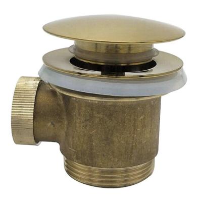 Losse Clickwaste Wiesbaden Luxe Compleet 5/4 tbv Vrijstaand Bad Geborsteld Messing Goud