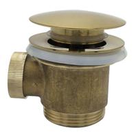 Losse Clickwaste Wiesbaden Luxe Compleet 5/4 tbv Vrijstaand Bad Geborsteld Messing Goud - thumbnail