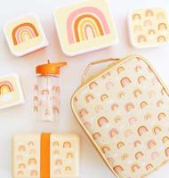 Set van 4 lunchdozen voor kinderen REGENBOOG A Little Lovely Company pastelgeel - thumbnail