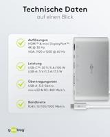 goobay USB-C Aluminium Multiport Adapter kaartlezer - thumbnail