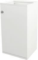 V-part modulaire afvalbak met deur en zakhouder 85 l, wit - thumbnail