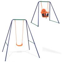 VidaXL Schommel voor peuters 2-in-1 oranje - thumbnail