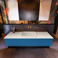 Badkamermeubelset Mondiaz Erin 150 cm met 1 Lade met RIDGE Wastafel Midden Linen Zonder Kraangaten Greeploos Mat Jeans - thumbnail