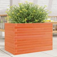 Plantenbak 70x40x46 cm massief grenenhout wasbruin - thumbnail