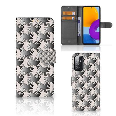 Samsung Galaxy M52 | Telefoonhoesje | Met pasjeshouder | Salamander Grey