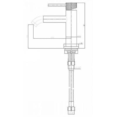 Wiesbaden Ribbd fonteinkraan 1/2" geborsteld staal - thumbnail