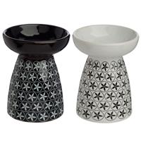 Bloemenpatroon Keramiek Olie- en Wax Geurbrander - thumbnail