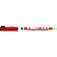 Permanente markeerstift Edding 400-02 Rood (10 Stuks) - thumbnail