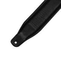Levys Leathers M26PD-BLK gevoerde lederen gitaarband - zwart - thumbnail