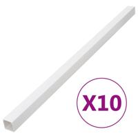 VidaXL Kabelgoot 100x40 mm 10 m pvc - thumbnail