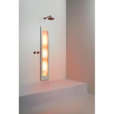 Sunshower Round One L infrarood opbouw incl. Installatieset Hoek 185x33x25cm full body Sand White L0500-L0106-SML0800