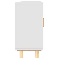 Dressoir 105x30x60 cm massief grenenhout en rattan wit - thumbnail