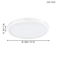 Eglo Plafondlamp rondFueva 1 40cm - 4000K wit - 97266 - thumbnail