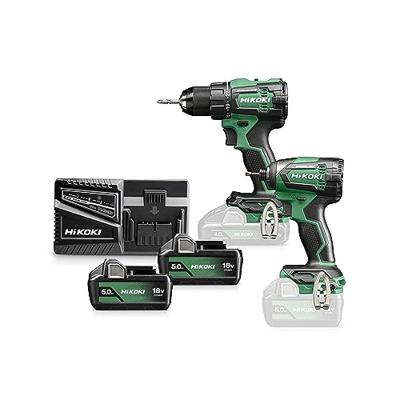 Hikoki KC18DEWBZ | Combipack | DS18DE Accuboor-schroefmachine + WH18DE accuslagschroevendraaier | 18V | 2 x 5.0Ah + lader | in HSC III - KC18DEWBZ
