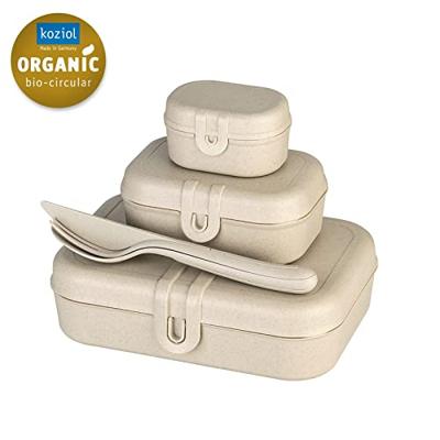 Koziol Bio-Circulair Pascal Ready lunchbox en bestekset - 6-delig - Bruin - thumbnail