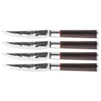 Set van 4 steakmessen - GESMEED - SEBRA - Japans 440C staal - Dalbergia houten handvat - thumbnail