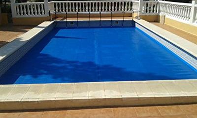 Bellenafdekking voor houten zwembad UBBINK OCEA 400x610 - Behoudt kostbare graden door verdamping te voorkomen