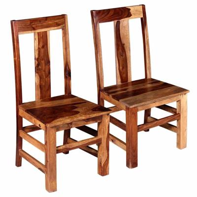 Eetkamerstoelen 2 st massief acaciahout