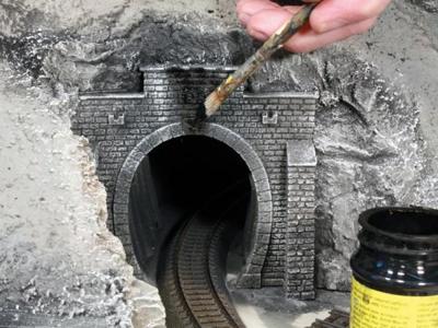 NOCH 34851 PROFI plus N Tunnelportaal 1-sporig Hardschuim model, Geverfd