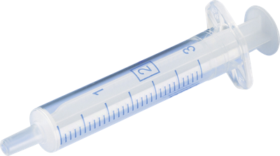 Wegwerpspuit 2-delig Luer Lock 3 ml