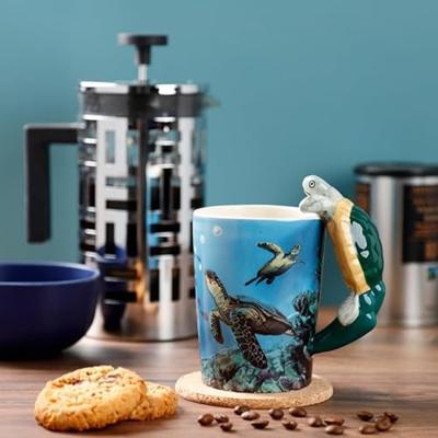 Schildpad - Gevormd Handvat Keramiek Mok