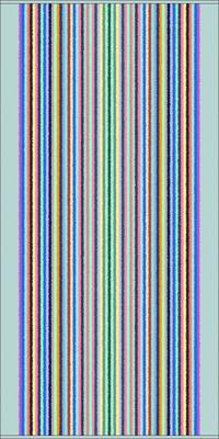 Cawö Cawö Remake 2022 platin-multicolor Douchlaken 70x140