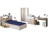 Kledingkast Charly 3-deurs - acaciakleur - 180x112x52 cm - thumbnail