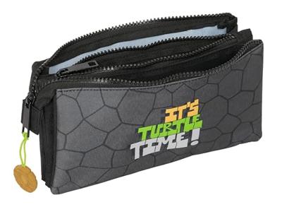Pennenetui met 3 vakken Teenage Mutant Ninja Turtles Zwart Grijs 22 x 12 x 3 cm