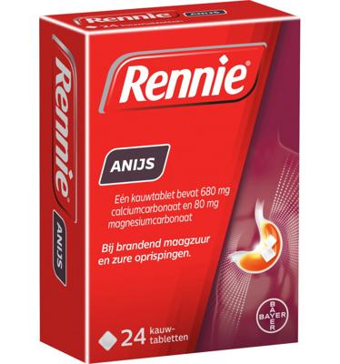 Rennie Anijs kauwtabletten bij brandend maagzuur
