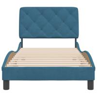 Bedframe zonder matras fluweel blauw 90x200 cm - thumbnail