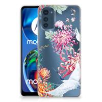 Motorola Moto E32/E32s | TPU Hoesje | Bird Flowers - thumbnail