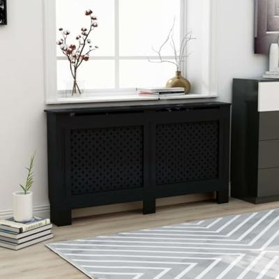 Radiatorombouw 152x19x81,5 cm MDF zwart