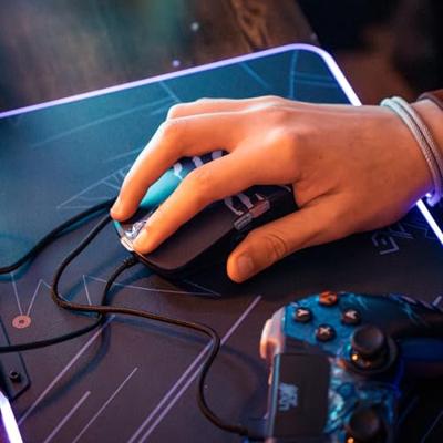Lexip Naruto Shippuden Madara Destruction Gaming-muis Kabelgebonden Optisch Zwart, Lila 12000 dpi Verlicht, Gewichtsreductie