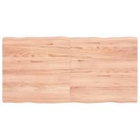 Tafelblad natuurlijke rand 120x60x(2-4)cm eikenhout lichtbruin - thumbnail