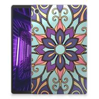 Lenovo Tab M10 Plus | Siliconen hoesje | Purple Flower - thumbnail
