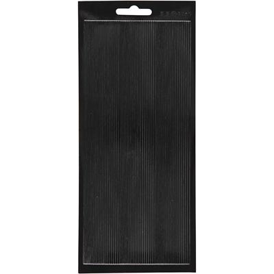 Creativ Company Stickers, randen, vel 10x23 cm, zwart, 1 vel