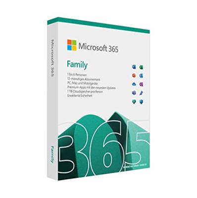 Microsoft 365 Family 1 licence(s) Abonnement Allemand 1 année(s)