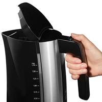 Melitta 1026-14 Look Aqua DeLuxe Waterkoker 1.7L 2400W Zwart/RVS - thumbnail