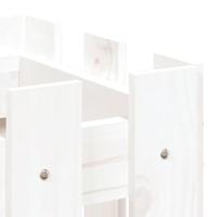 VidaXL Plantenbak met hekontwerp 60x30x30 cm massief grenenhout wit - thumbnail