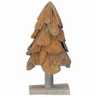 VidaXL Kerstboom met standaard bruin 61 cm massief teakhout - thumbnail